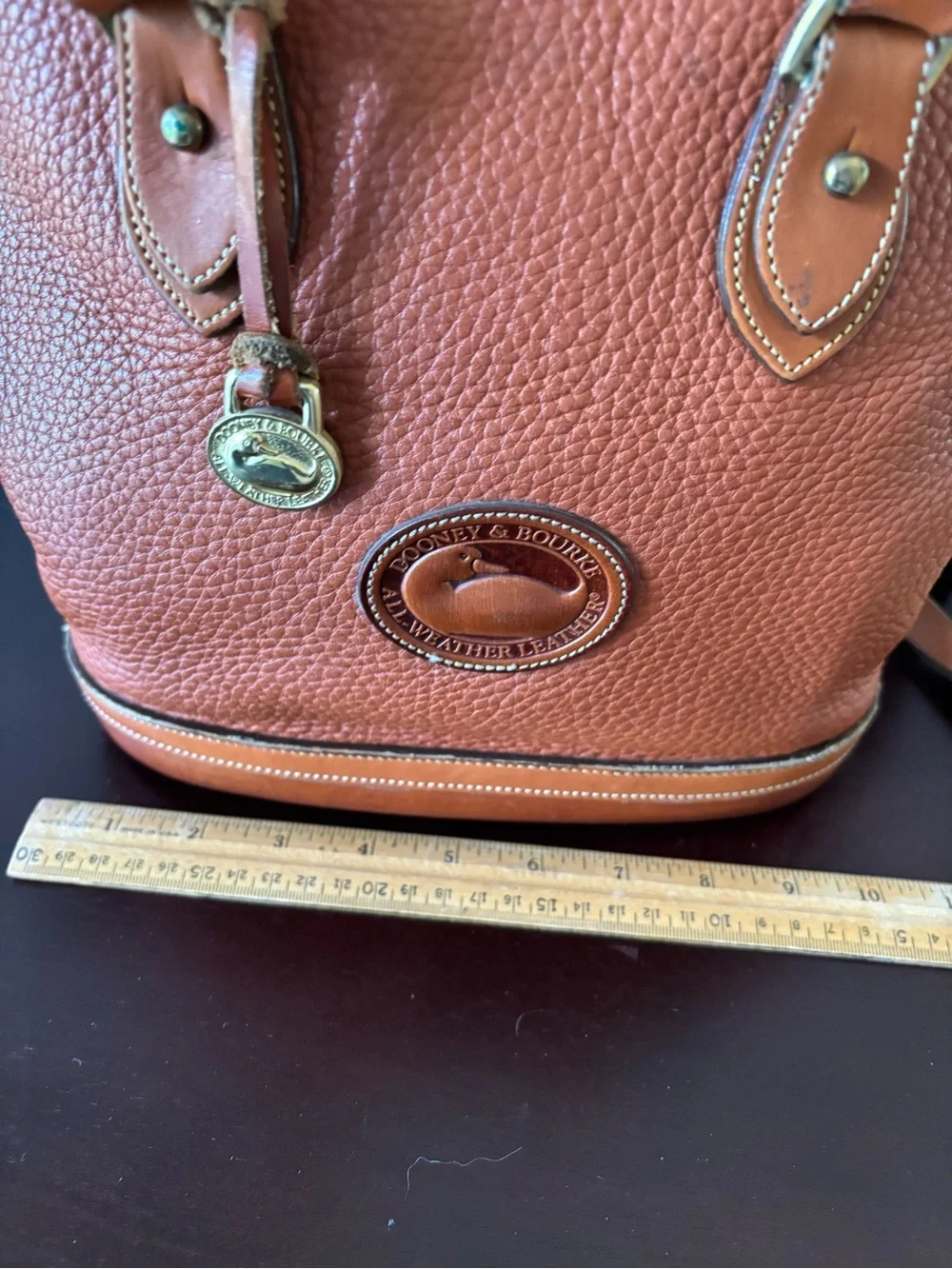 Dooney & Bourke Vintage Tan Leather Satchel